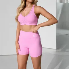ジムキング レディース トップス シャツ Gym King Womenscrunch Bubblegum Pink Low Impact Sports Bra Pink ピンクのサムネイル