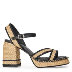 カスタ ニエール レディース シューズ サンダル ヒール Castaner Womens Vanisheeled Sandal Natural Negroのサムネイル