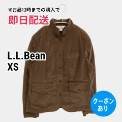 L.L.Bean エルエルビーン ブルゾン XS ブラウン コットン コーデュロイ 無地 ミドル丈 フードなし ボタン留め レディースのサムネイル