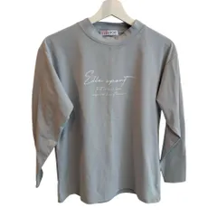 エル ELLE SPORT 長袖 カットソー Tシャツ モックネック フロントロゴ プリント M 水色 サックス /MZ ■ECF006のサムネイル