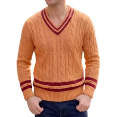 インスパイア シック メンズ アウター ニット・セーター スリムフィット Vネック INSPIRE CHIC Mens Knit Sweater V Neck Cable Slim Fit Pulloのサムネイル