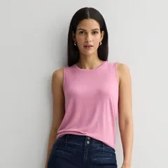 ナインウェスト レディース トップス Tシャツ Nine West Essential Easy HighNeck Tank Top Jaden Mauveのサムネイル