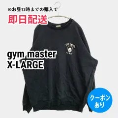 gym master ジムマスター スウェット X-LARGE ブラック コットン 前面プリント バックプリント ブランドロゴ 長袖 メンズ レディースのサムネイル