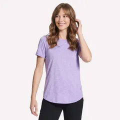 スケッチャーズ レディース トップス Tシャツ Womenskechers GODRI SWIFTunic Tee Purple Lotus Heather ヘザーのサムネイル