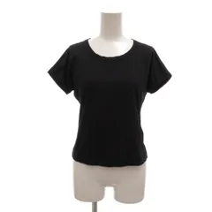 レコパン LES COPAINS 美品 イタリア製 Tシャツ カットソー 42 黒 ブラック ラウンドネック 半袖 ナイロン /NU ■ECF007のサムネイル