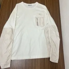 (b16075) Christian DIOR × sacai クリスチャンディオール サカイ コラボ 21AW ドッキング 長袖 Tシャツ ホワイト  サイズ Sのサムネイル