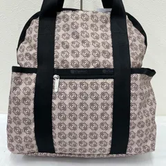 6190【良品】 LeSportsac　レスポートサック　 ハンドバッグ　2way　リュック　 DOUBLE TROUBLE BACKPACK　 トープモノグラム　総柄　ベージュ系　 ナイロン　軽量　キャリーオン　 日本限定　レディースのサムネイル
