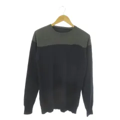 サカイ sacai 577 ニット セーター 2 紺 ネイビー グレー クルーネック 長袖 切替 バイカラー /AO3 ■GY62のサムネイル
