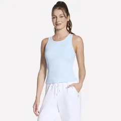 スケッチャーズ レディース トップス Tシャツ Womenskechers GO WALK LUXE Rib Tank Top Rain Blue ブルーのサムネイル