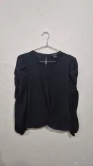 Club Monaco ブラック パフ袖 ツイスト ブラウスのサムネイル