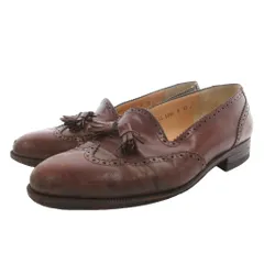 サルヴァトーレフェラガモ Salvatore Ferragamo ローファー スリッポン ウイングチップ タッセル レザー 8 茶 ブラウン /FF ■GY53のサムネイル