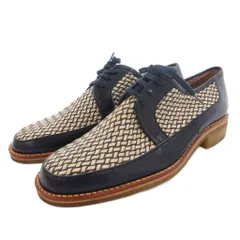 クリスチャンディオール Christian Dior MONSIEUR レースアップシューズ 編み込み レザー 25 白 ホワイト /FF ■GY53のサムネイル