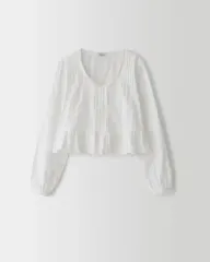 ondemin オンデミン ブラウス ring lace ブラウス 白のサムネイル