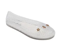 ベベ レディース シューズ サンダル bebe Womens Jelly Flats with Charmslip On Lightweight Shoes No Colorのサムネイル
