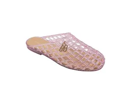 ベベ レディース シューズ サンダル bebe Womens Jelly Mule Flats with Dangling Charmslip On Shoes Blush ブラッシュのサムネイル