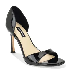 ナインウェスト レディース シューズ パンプス ヒール Nine West Kylva Womens Open Toe Stiletto Heels Black Patent ブラックのサムネイル