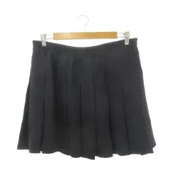 ヴァレンティノ ヴァレンチノ  VALENTINO スカート 絹 シルク 44 紺 ネイビー プリーツ ミニ丈 GB3GN435-V12438B /CK54 ■GY62のサムネイル