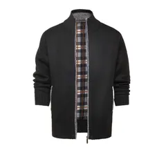 インスパイア シック メンズ アウター ニット・セーター フリース ジャケット INSPIRE CHIC Mens Winter Thick Stand Collar Zipper Fleece Liのサムネイル