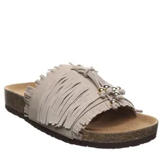 ベアパウ レディース シューズ サンダル フリンジ Bearpaw Perla Womens Fringe Slide Sandals Mushroomのサムネイル