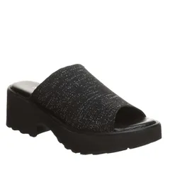 ベアパウ レディース シューズ サンダル プラットフォーム Bearpaw Blanche Womens Platform Slide Sandals Black Metallic ブラックのサムネイル