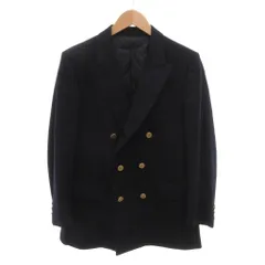 アクアスキュータム AQUASCUTUM テーラードジャケット ブレザー ウール 金ボタン ダブルブレスト 総裏地 開き見せ 紺 ネイビー /YF ■ECG007のサムネイル
