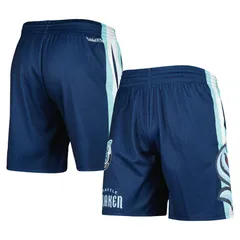 ミッチェルネス メンズ ボトムス ハーフパンツ・ショーツ メッシュ ショートパンツ Mens Mitchell Ness Deep Sea Blue Seattle Kraken City Colleのサムネイル