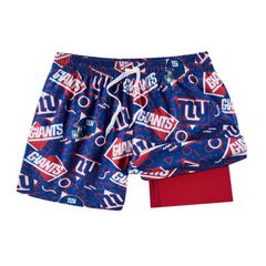 Unbranded Men's Swimwear Shorts - Blue New York Giants Game Day Fit Classic Lined