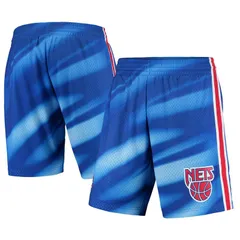ミッチェルネス メンズ ボトムス ハーフパンツ・ショーツ ショートパンツ ジャージー Mens Mitchell Ness Blue New Jersey Nets Hardwood Classicsのサムネイル