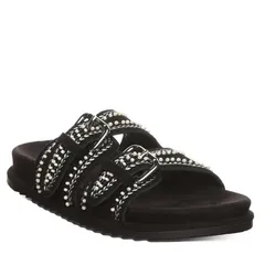 ベアパウ レディース シューズ サンダル Bearpaw Anya Womens Buckle Slide Sandals Black ブラックのサムネイル