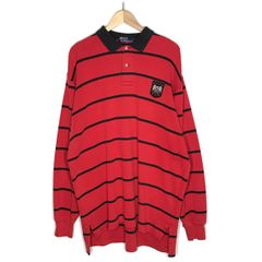美品】アレキサンダーワン 太ボーダー 長袖 ラガーシャツ S レッド 