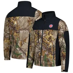 ダンブルック メンズ アウター ジャケット・ブルゾン Mens Dunbrooke Camo Chicago Cubs Hunter Softshell Realtree FullZip Jacketのサムネイル
