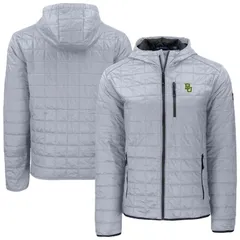 カッターアンドバック メンズ アウター ジャケット・ブルゾン Mens Cutter Buck Gray Baylor Bears Rainier Eco PrimaLoft Hooded FullZのサムネイル