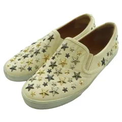 ジミーチュウ JIMMY CHOO スタースタッズスリッポン レザー 37 マルチカラー アイボリー 黒 ブラック /SS ■OS ■GY62のサムネイル