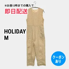 HOLIDAY ホリデイ つなぎ/オールインワン M ベージュ フルレングス コットン レディースのサムネイル