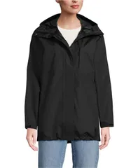 ランズエンド レディース アウター コート Lands End Womens Waterproof Raincoatrue black ブラックのサムネイル