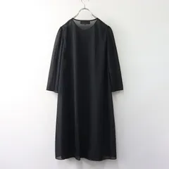 【値下げ】美品 エムズグレイシー M'SGRACY シアー ノーカラーロングシャツワンピース 38 ブラック/黒 羽織 ハオリ【2400014482539】のサムネイル