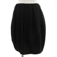 ヨーコチャン YOKO CHAN コクーンミニスカート バルーンシルエット タック ストレッチ 38 黒 ブラック YCS-14SS-011 /GV ■GY53のサムネイル