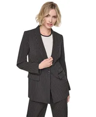 ダナ キャラン ニューヨーク レディース アウター ジャケット・ブルゾン ブレザー 長袖 DKNY Womens LongSleeveryday Stretch Blazer Blkivyのサムネイル