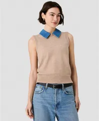 フレンチコネクション レディース トップス シャツ ニット French Connection Womens Babysoft Colla red Necknitop TaupeSky Blue Viのサムネイル