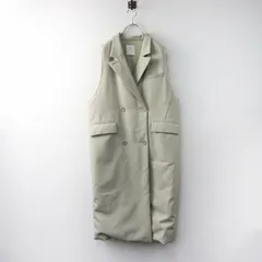 【値下げ】美品 定価3.6万 ガリャルダガランテ GALLARDAGALANTE セピエ CEPIE. ダブルロングパデッドベスト F/ベージュ ロングジレ【2400014484953】のサムネイル