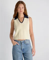 フレンチコネクション レディース トップス シャツ コントラスト ニット French Connection Womens Mozart Contrastexture Knit PullOn Topのサムネイル