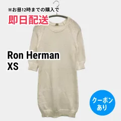 Ron Herman ロンハーマン ワンピース XS ホワイト ナイロン ニット 無地 半端袖 ショート・ミニ丈 タイト レディースのサムネイル