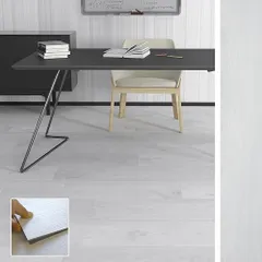 アルインコ(ALINCO) フロアタイル 置くだけ 貼らない 極厚4.5mm 約1畳(91.2×15cm 12枚) 賃貸 OK 厚手 ズレにくい ジョイント不要 浮きや変形がしにくい 簡単カットのサムネイル