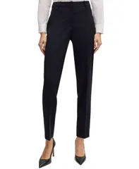 ヒューゴボス レディース ボトムス カジュアルパンツ ウール クロップド Hugo Boss by Womens Wool RegularFit Cropped Pants Dark Blue ブルーのサムネイル