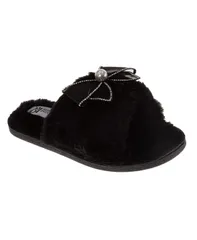 バッジェリーミシュカ レディース シューズ サンダル Badgley Mischka Womens Bow Comfort Slippers Black ブラックのサムネイル