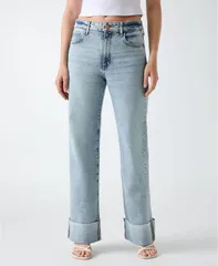 ゲス レディース ボトムス デニムパンツ ジーンズ GUESS Womens Rey WideLeg Jeans Cortez Blue ブルーのサムネイル