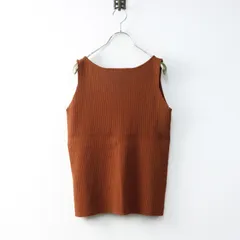 【値下げ】美品 アパルトモン ドゥーズィエムクラス Back V Rib T T タンクトップ アカチャ/トップス リブニット素材【2400014512793】のサムネイル