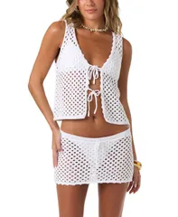 オニール レディース トップス タンクトップ ONeill Womens Zoey CoverUp Tank Top White ホワイトのサムネイル