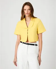 フレンチコネクション レディース トップス シャツ 半袖 French Connection WomenshortSleeve Colla red Top Bright Daisyellow イエローのサムネイル