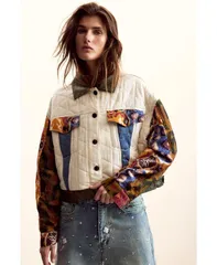 デジグアル レディース アウター ジャケット・ブルゾン Desigual Womens Trucker jacket M Christian Lacroix White ホワイトのサムネイル